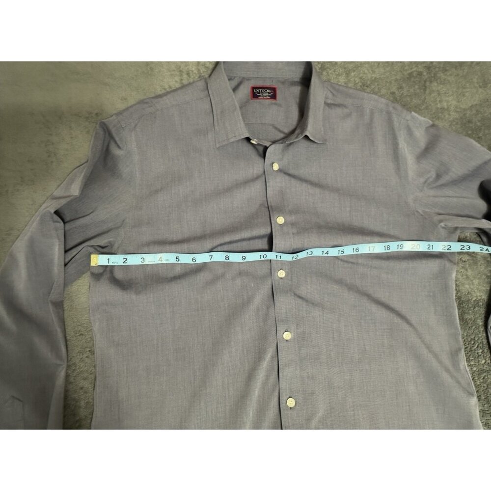 UNTUCKit Mens Shirt XL Blue Wrinkle Free LS Orville Button Up Cotton Collared - Picture 3 of 12